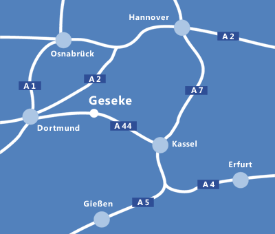 Anfahrtsskizze nach Geseke-Eringerfeld